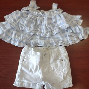 Cute summer crop top and short set